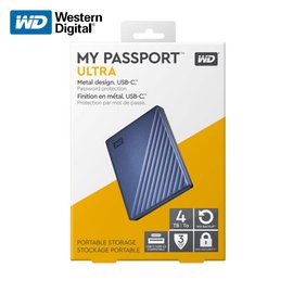 Western Digital 威騰 WD My Passport Ultra 4TB 2.5吋 行動硬碟 (WD-MYPTU-B-4TB) 星曜藍 保固公司貨