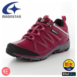 【MoonStar 月星 女 防水透濕健行鞋《桃紅》】SPLT SDL01/防水戶外運動鞋/登山鞋