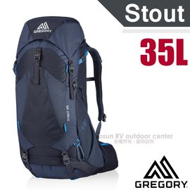 【GREGORY】STOUT 35L 專業健行登山背包(附全罩式防雨罩+VersaFit 可調式懸架系統)/ 126871-8320 幻影藍
