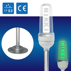 (日機)LED警示燈 -3組- 客製化-Logo雷雕三色燈/警示/報警燈NLA70DC-3B4D適用各類機械,自動化設備使用