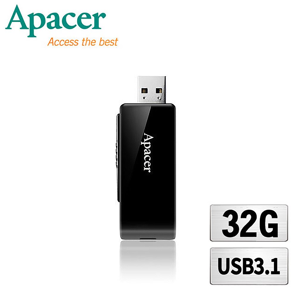 Apacer宇瞻 AH350 高速碟USB3.1-酷黑跑車版 32GB