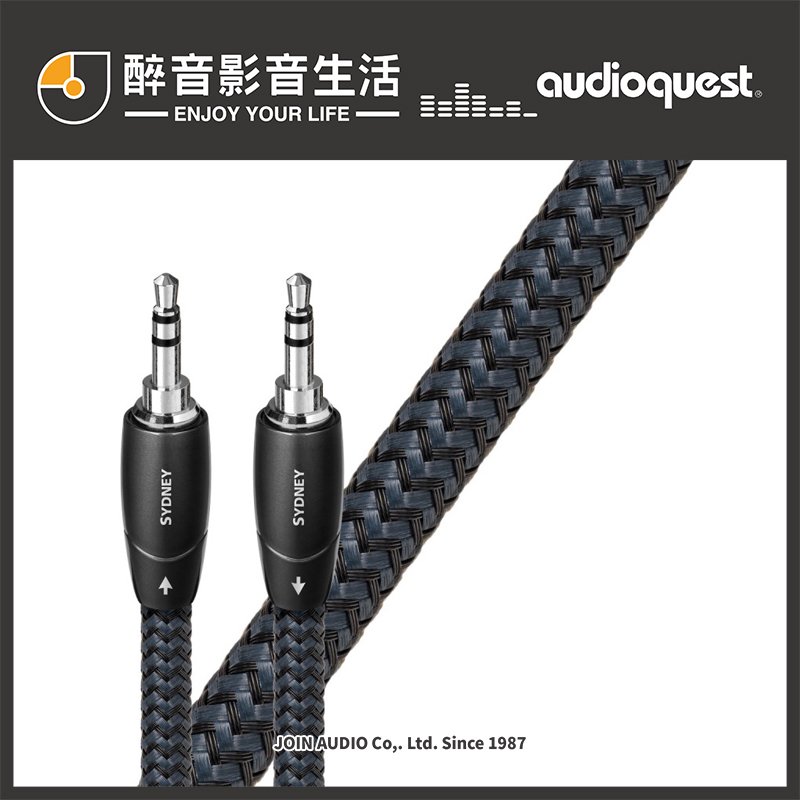 【醉音影音生活】美國 AudioQuest Sydney (1m) 3.5mm立體聲音源線.純銅導體.台灣公司貨