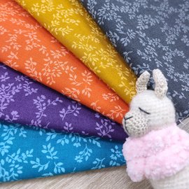 【作口罩必備】日本進口〈棉布〉漸層 細葉 一塊 一碼 共5色 布料 手工DIY 拼布