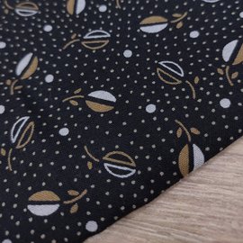 【作口罩必備】日本進口〈棉布〉黑色 咖啡 花苞 50CM 布料 手工DIY 拼布材