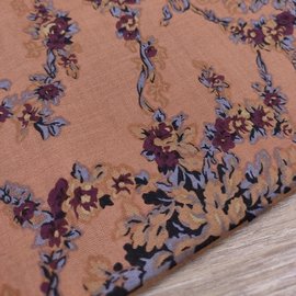 【作口罩必備】日本進口〈棉布〉復古 巴洛克 天使花卉 86CM 布料 手工DIY 拼布材