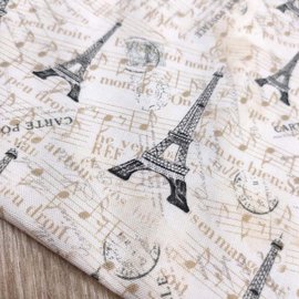 【作口罩必備】日本進口〈棉布〉樂譜 音符 鐵塔 布料 手工DIY 拼布材