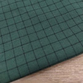 【作口罩必備】日本進口〈棉布〉綠色 格子 73M 布料 手工DIY 拼布材