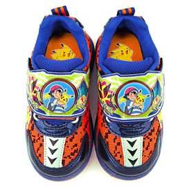 童鞋城堡-神奇寶貝(寶可夢) 中童 寶可夢電燈透氣運動鞋-PA5270-藍