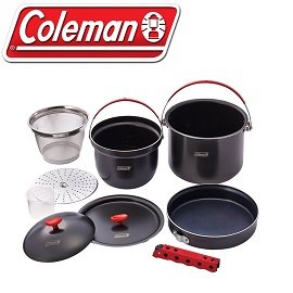 [ Coleman ] 硬鋁鍋具組 / 附收納袋 、漏勺、量杯 / 套鍋 / CM-26764