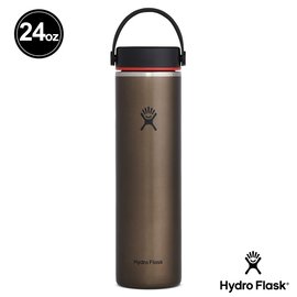 ├登山樂┤ 美國 Hydro Flask 寬口 58mm 輕量真空保溫鋼瓶 曜石黑 24oz # HFLW24LW080
