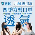 【SK四季口罩】成人小臉款-(2片/包)-台灣製造機能面料 親膚透氣 避免口罩痘濕疹 經CNS標準檢測-(2包)