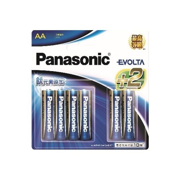 【1768購物網】Panasonic-EVOLTA鈦元素電池 3號 6入 ( LR6EGT/6BN 4+2 )