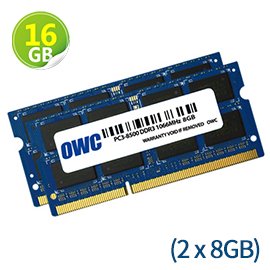 16GB (8GB x2) OWC Memory 1066MHz DDR3 SO-DIMM PC8500 204Pin Mac 電腦升級解決方案