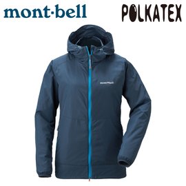 【Mont-Bell 日本 女 Wind Blast Parka 連帽風衣《鋼鐵藍》】1103243/防潑水外套/運動夾克