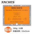 『ART小舖』Arches法國阿詩 全棉水彩紙 粗紋300g(23x31cm) 四面封膠 單本