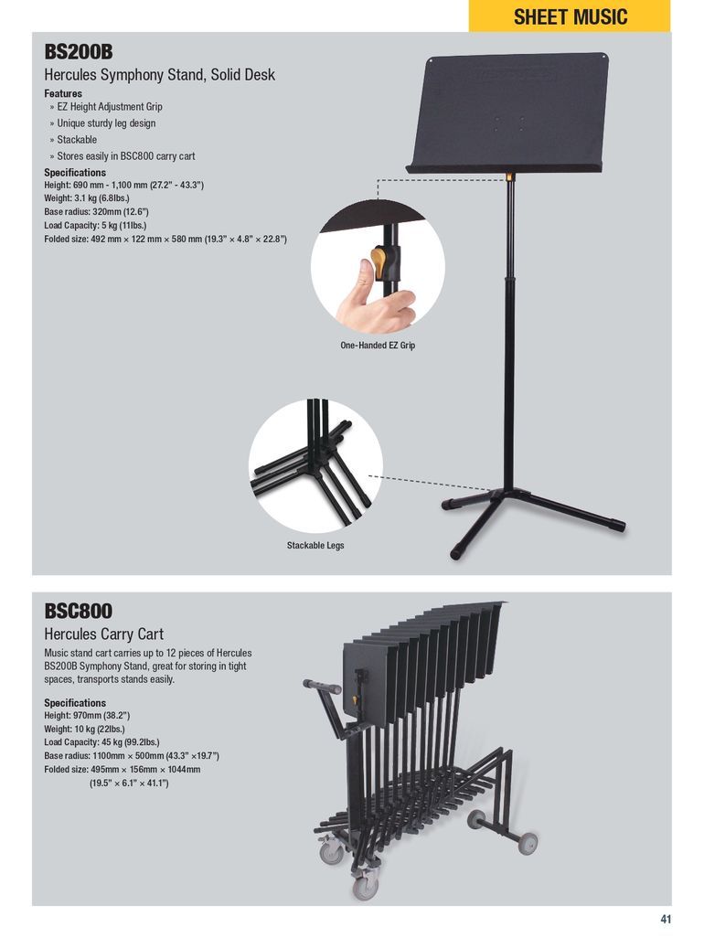 亞洲樂器HERCULES BSC800 BS200B 專用譜架推車、海克力斯、全新款- PChome 商店街