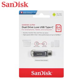 SanDisk Ultra Luxe 64G USB Type-C OTG 雙用隨身碟 金屬造型 (SD-DDC4-64G)