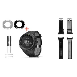 Suunto core All black 保護殼2件+錶帶1件 軟膠錶帶