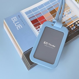 MIT設計~100Thinks 極簡識別證卡套-藍卡套 Colorful-C2 證件套 行李吊牌 悠遊卡 證件夾 卡夾