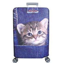 新一代 口袋牛仔貓行李箱保護套(29-32吋行李箱適用)一個