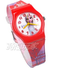 Disney 迪士尼 日本機芯 冰雪奇緣 艾莎公主 女王 安娜公主 兒童手錶 橡膠 女錶 紅色 FZ-3315紅小