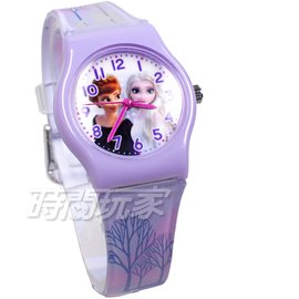 Disney 迪士尼 日本機芯 冰雪奇緣 艾莎公主 女王 安娜公主 兒童手錶 橡膠 女錶 紫色 FZ-3303紫小