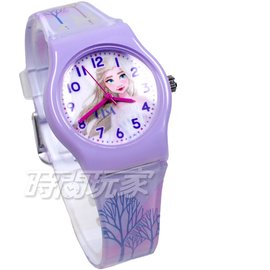 Disney 迪士尼 日本機芯 冰雪奇緣 艾莎公主 女王 安娜公主 兒童手錶 橡膠 女錶 紫色 FZ-3305紫小