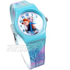 Disney 迪士尼 日本機芯 冰雪奇緣 艾莎公主 女王 安娜公主 兒童手錶 橡膠 女錶 藍色 FZ-3308藍小