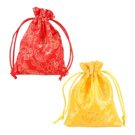 【Q禮品】 A4835 錦緞龍紋束口袋/抽繩喜糖袋/首飾禮物包/車用香包袋禮品包裝袋/過年節慶裝飾/贈品禮品