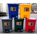 =海神坊=台灣製 KEYWAY PSS080 商用衛生踏式垃圾桶 環保桶 回收桶 分類桶 附蓋 80L