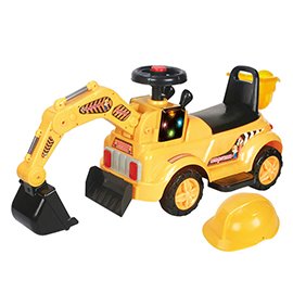 寶貝樂嚴選 二代電動挖土機兒童遊戲車(附贈工程帽)(BTRT5188)