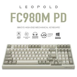 | MOJO | Leopold FC980M PD 復古 白灰 PBT二射成型字體正刻英文 茶/青/紅