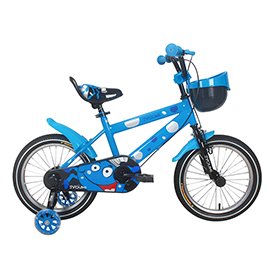 寶貝樂嚴選 16吋小精靈兒童腳踏車輔助輪三輪車-藍(BTSX1606B)