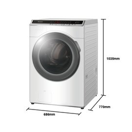 《Panasonic 國際牌》14公斤 變頻洗脫烘滾筒洗衣機 NA-V140HDH-W (冰鑽白)