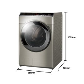 《Panasonic 國際牌》16公斤 變頻洗脫烘滾筒洗衣機 NA-V160HDH-W (冰鑽白)/S(炫亮銀)