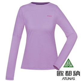 (登山屋)ATUNAS 歐都納女款Polygiene一ˋㄐㄩㄣˋ防曬透氣輕薄長袖排汗T恤A1TSBB02W薰衣草紫