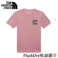the north face 男 flashdry 撞色 logo 短上衣 粉紫 nf 0 a 499 kzcf