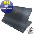 【Ezstick】MSI GF63 10SCXR 10SCSR 黑色立體紋機身貼 (含上蓋貼、鍵盤週圍貼) DIY包膜