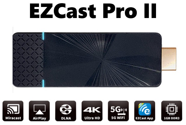 寶迅科技】EZCast Pro II 無線影音簡報器- 支援Airplay和Miracast - 4K