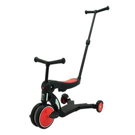 【BabyBabe】三合一平衡三輪車/滑步車/滑板車-紅色 ( 附推把 ) DGN5-1