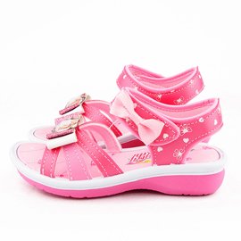 童鞋城堡-偶像學園 氣質優雅 女童涼鞋ID4400-桃