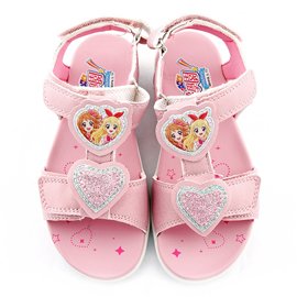 童鞋城堡-偶像學園 質感低調 舒適軟中底 女童涼鞋 ID4410-粉