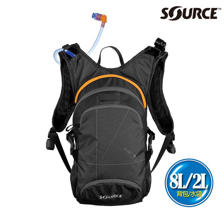 SOURCE 戶外健行水袋背包 Fuse 8L 2054129008 (8L/水袋2L) / 登山 單車 自行車 跑步 補水 抗菌