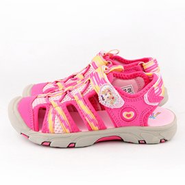 童鞋城堡-透氣護趾運動涼鞋 偶像學園 ID4413-粉