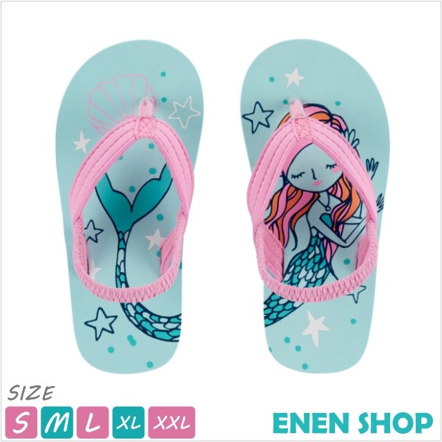 『Enen Shop』@OshKosh 甜美美人魚款夾腳拖鞋/人字拖/海灘鞋 #OS20U11H｜L/XL/XXL