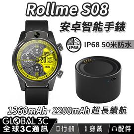 rollme s 08 安卓手錶手機 1 69 吋螢幕 臉部解鎖 4 g 通話上網 3 + 32 gb ip 68 防水