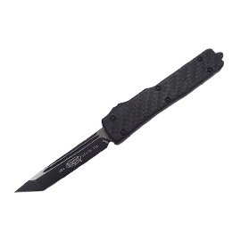 Microtech UTX-70碳纖柄彈簧刀(黑TANTO平刃) CTS-204P鋼/簽名版 -#MT 149-1CFS