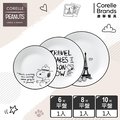 【美國康寧 CORELLE】SNOOPY 環遊世界3件式餐盤組-C02