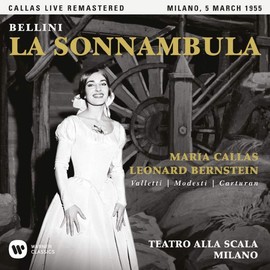 2017卡拉絲現場復刻-貝里尼：《夢遊女》2CD/伯恩斯坦〈指揮〉史卡拉歌劇院樂團與合唱團 Bellini: La sonnambula 2CD / Maria Callas
