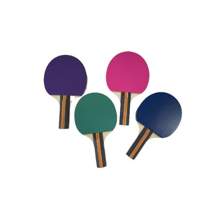 雙面附皮小球拍 〈 17 cm 〉桌球玩具拍 彩色膠面新上市